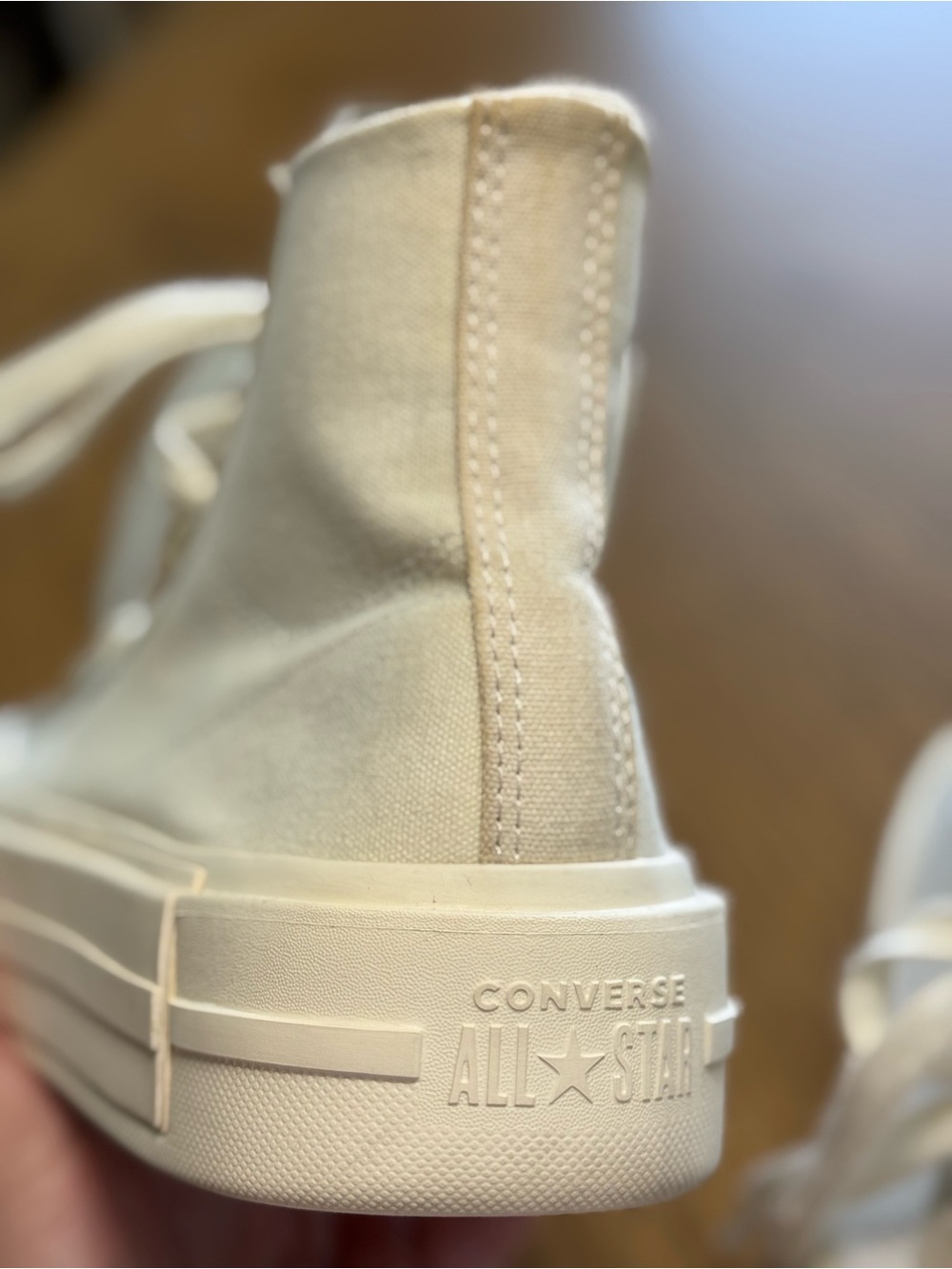 Converse Chuck Taylor All Star White Platform Sneakers - Picture 16 of 16